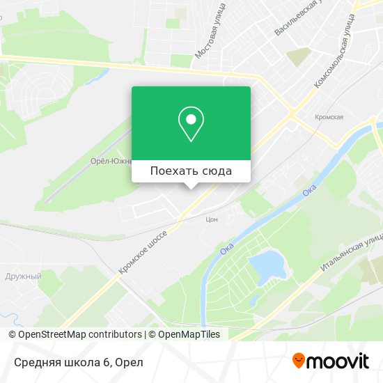 Карта Средняя школа 6