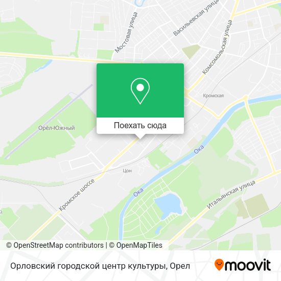Карта Орловский городской центр культуры