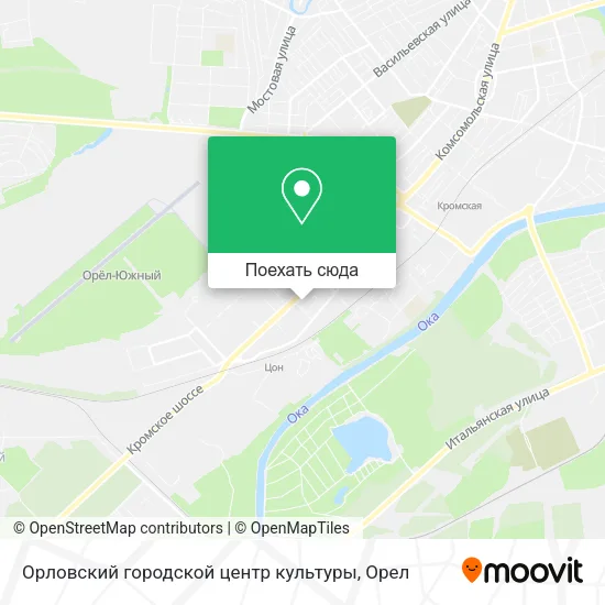 Карта Орловский городской центр культуры