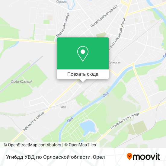 Карта Угибдд УВД по Орловской области