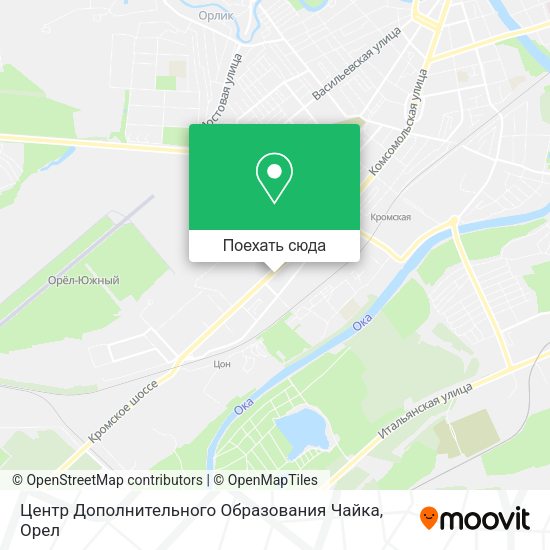 Карта Центр Дополнительного Образования Чайка