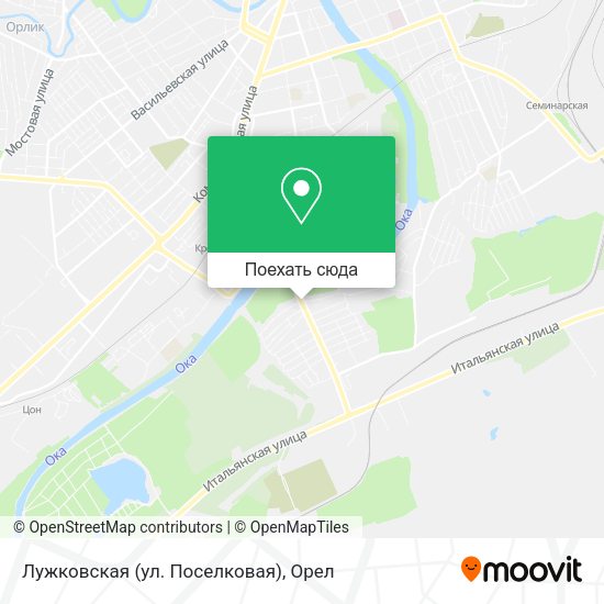 Карта Лужковская (ул. Поселковая)