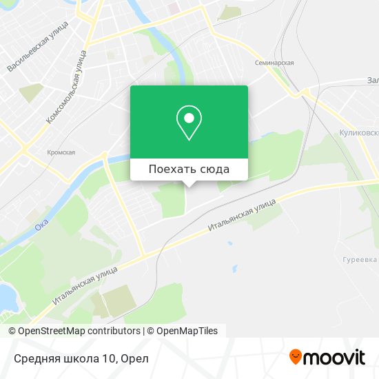 Карта Средняя школа 10