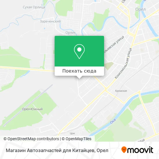 Карта Магазин Автозапчастей для Китайцев
