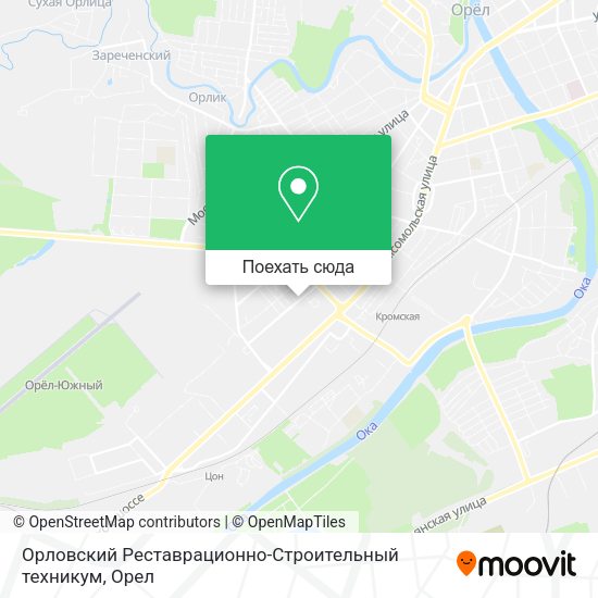 Карта Орловский Реставрационно-Строительный техникум