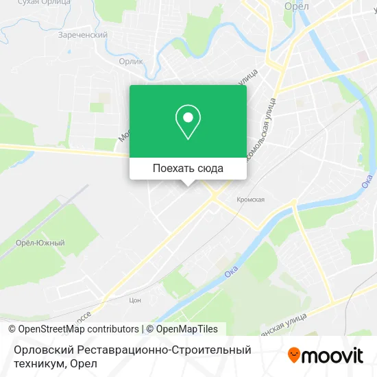 Карта Орловский Реставрационно-Строительный техникум