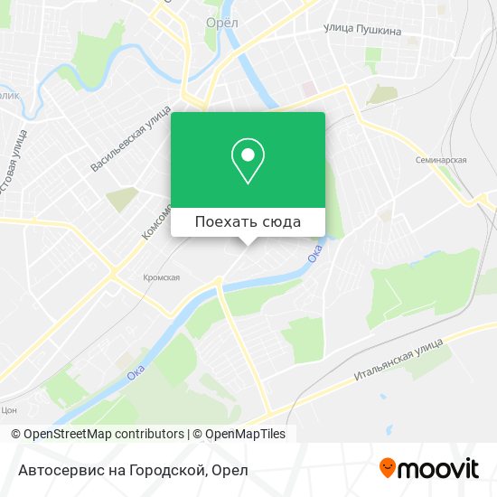 Карта Автосервис на Городской