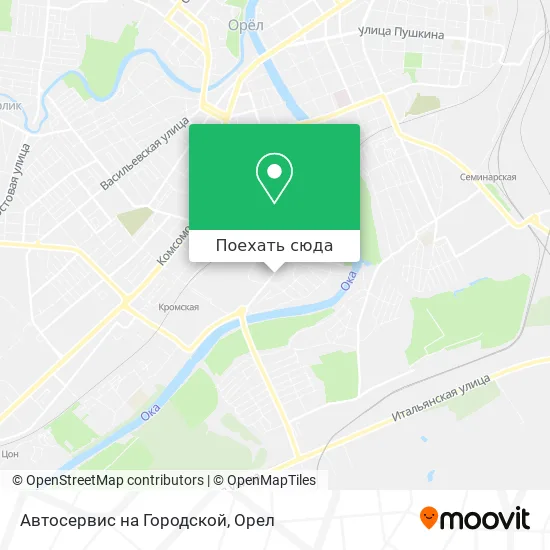 Карта Автосервис на Городской