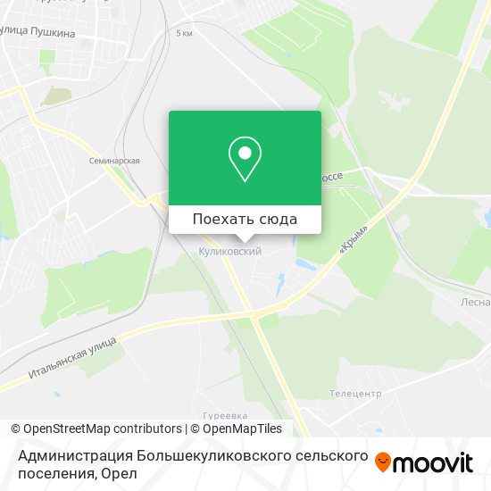 Карта Администрация Большекуликовского сельского поселения