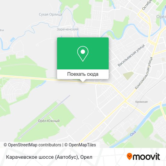 Карта Карачевское шоссе (Автобус)
