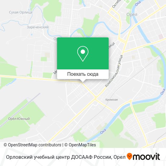 Карта Орловский учебный центр ДОСААФ России