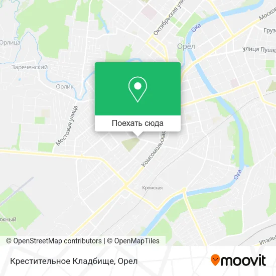Карта Крестительное Кладбище