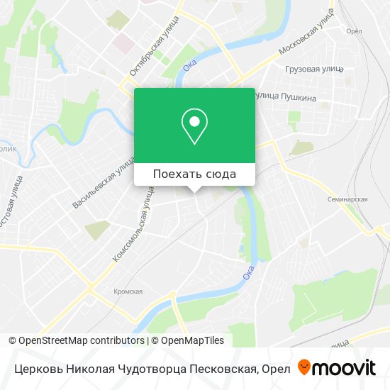 Карта Церковь Николая Чудотворца Песковская