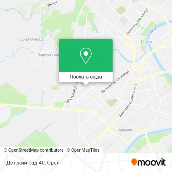Карта Детский сад 40