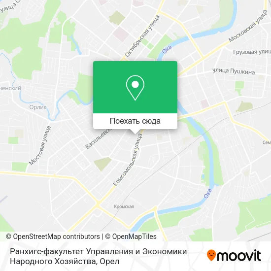 Карта Ранхигс-факультет Управления и Экономики Народного Хозяйства