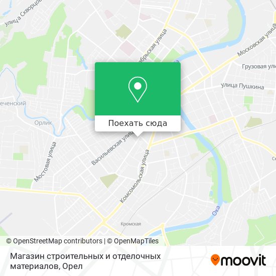 Карта Магазин строительных и отделочных материалов