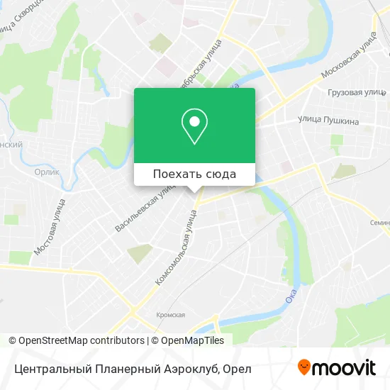 Карта Центральный Планерный Аэроклуб