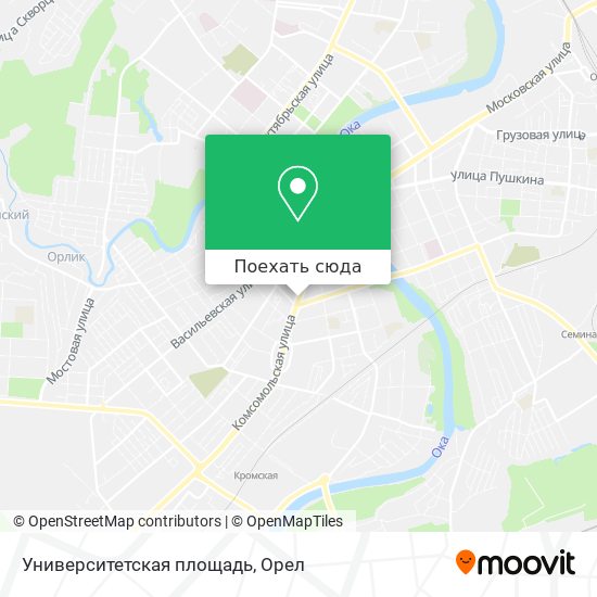 Карта Университетская площадь