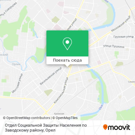 Карта Отдел Социальной Защиты Населения по Заводскому району