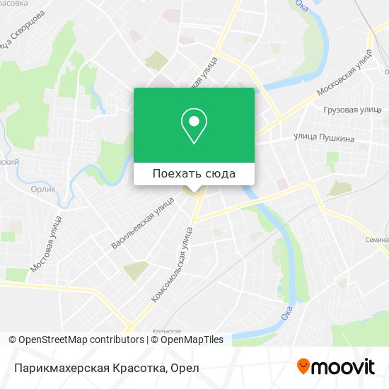 Карта Парикмахерская Красотка