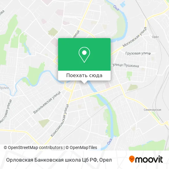Карта Орловская Банковская школа Цб РФ