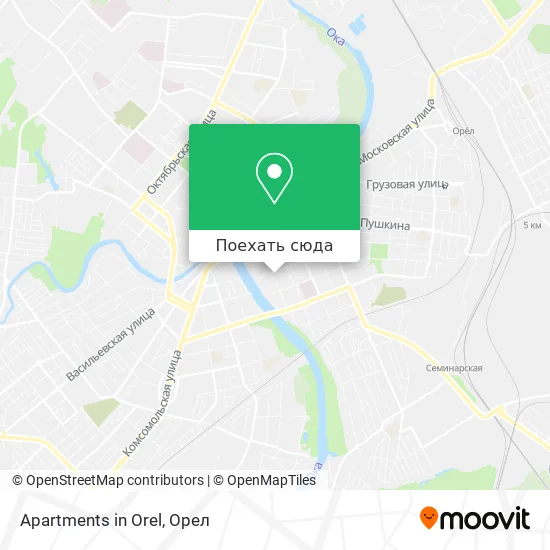 Карта Apartments in Orel