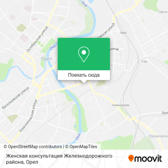 Карта Женская консультация Железнодорожного района