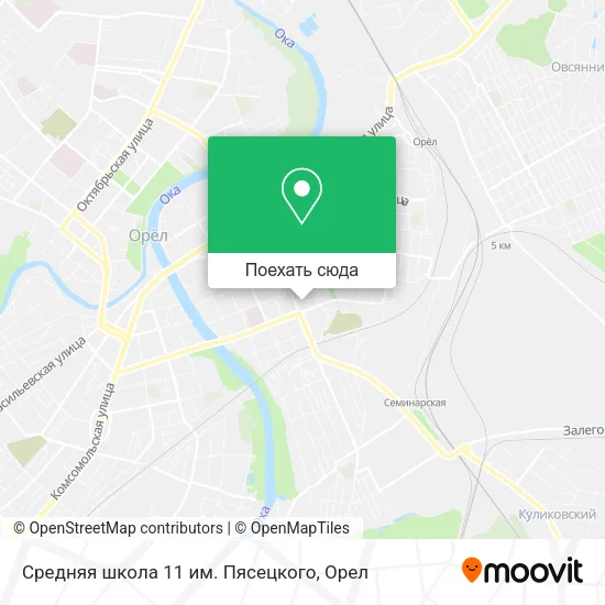 Карта Средняя школа 11 им. Пясецкого