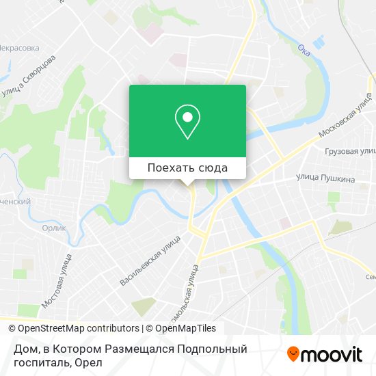 Карта Дом, в Котором Размещался Подпольный госпиталь