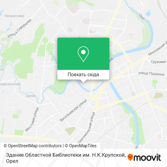 Карта Здание Областной Библиотеки им. Н.К.Крупской
