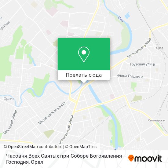 Карта Часовня Всех Святых при Соборе Богоявления Господня