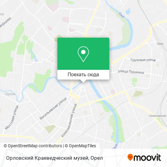 Карта Орловский Краеведческий музей