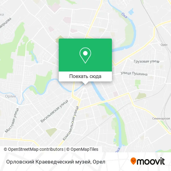 Карта Орловский Краеведческий музей
