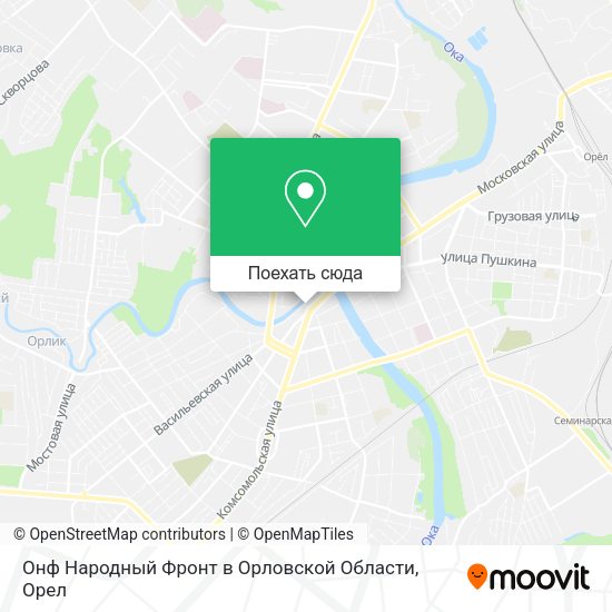 Карта Онф Народный Фронт в Орловской Области