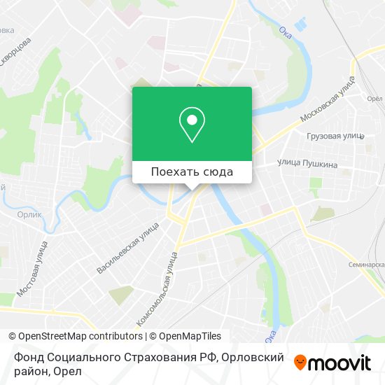 Карта Фонд Социального Страхования РФ, Орловский район