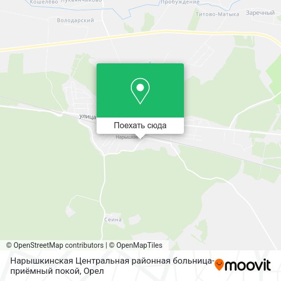 Карта Нарышкинская Центральная районная больница-приёмный покой