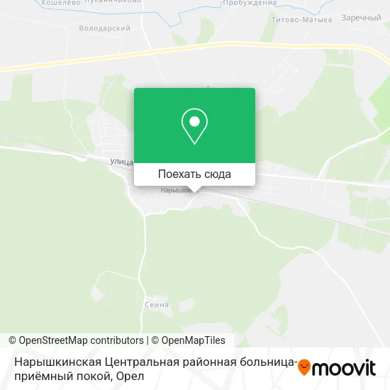 Карта Нарышкинская Центральная районная больница-приёмный покой
