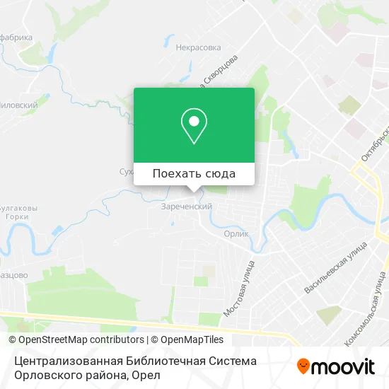 Карта Централизованная Библиотечная Система Орловского района