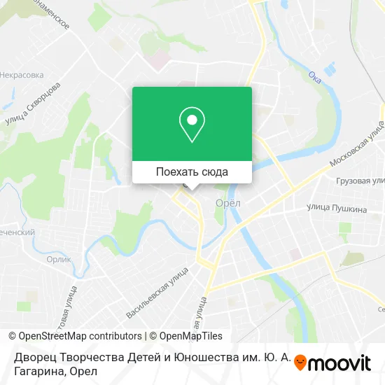 Карта Дворец Творчества Детей и Юношества им. Ю. А. Гагарина