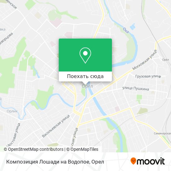 Карта Композиция Лошади на Водопое