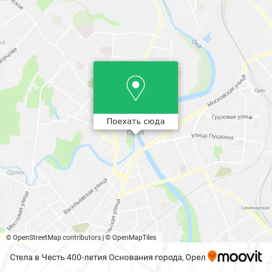 Карта Стела в Честь 400-летия Основания города