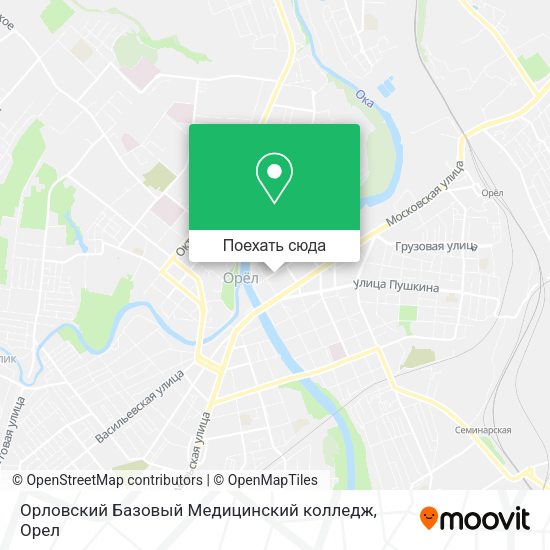 Карта Орловский Базовый Медицинский колледж