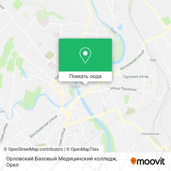 Карта Орловский Базовый Медицинский колледж