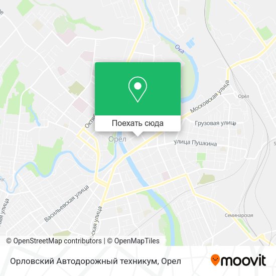 Карта Орловский Автодорожный техникум