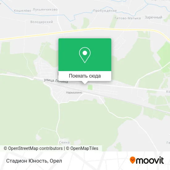 Карта Стадион Юность