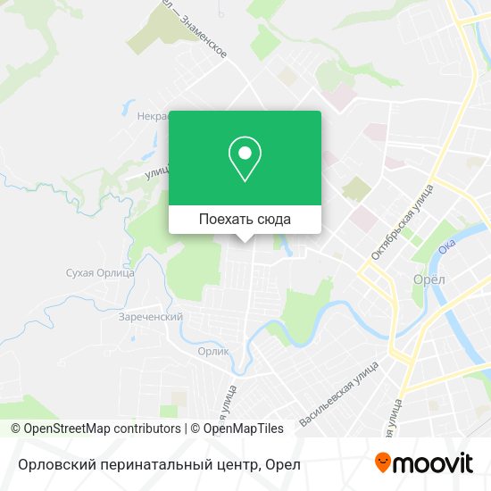 Карта Орловский перинатальный центр