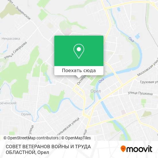 Карта СОВЕТ ВЕТЕРАНОВ ВОЙНЫ И ТРУДА ОБЛАСТНОЙ