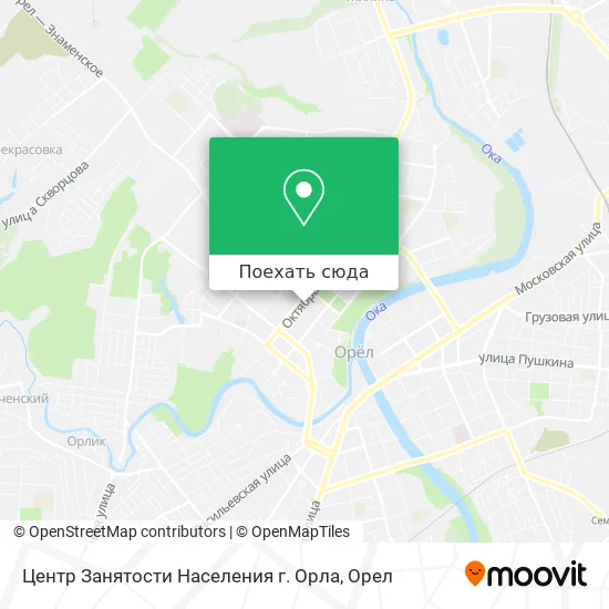 Карта Центр Занятости Населения г. Орла
