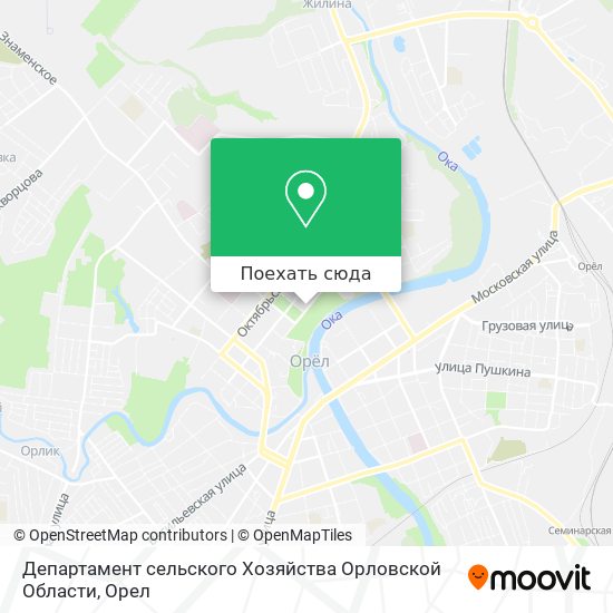 Карта Департамент сельского Хозяйства Орловской Области