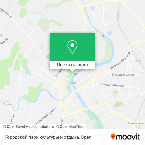 Карта Городской парк культуры и отдыха